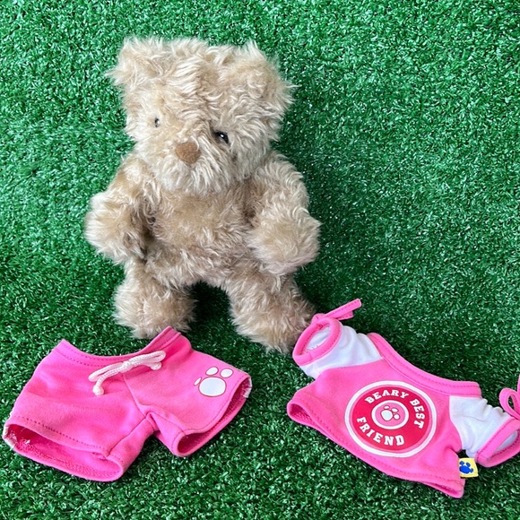 Vintage small Build-A-Bear Buddies Timeless Teddy with outfit shown! SO CUTE - Picture 1 of 8